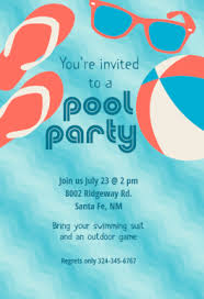 Birthday Party Invitations Online Free Printable Pool Party Stuff Printable Invitation Template Customize Add Text And Photos Pr Pool Party Invitation Template Party Invite Template Pool Party Invitations