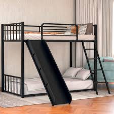 Maybe you would like to learn more about one of these? Euroco Metal Bunk Bed Twin Over Twin With Slide Black Walmart Com Walmart Com