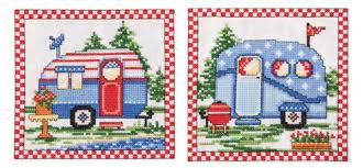 Camping cross stitch patterns and kits. Cross Stitch Patterns Cross Stitch Camper Cross Stitch Camping Cross Stitch Patterns