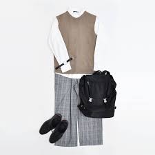 旬な着こなしが叶う ニットベストのメンズコーデ集 vol モカ色の配色編 dcollection ニットベスト トレンド コーデ メンズ コーデ