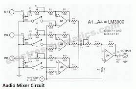 I measured the max output of my microphone at 2 vpp (on audio mixers projects circuits (7) browse through a total of 7 audio mixers electronic circuits and diagrams. 3 Channel Audio Mixer Circuit