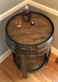 Whiskey Barrel Pub Table Handcrafted From A Whiskey Barrel Etsy In 2020 Wine Barrel Coffee Table Whiskey Barrel Wine Barrel Furniture