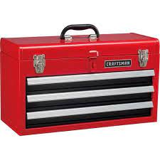 Craftsman Portable 20 5 In Ball Bearing 3 Drawer Red Steel Lockable Tool Box Lowes Com In 2021 Portable Tool Box Portable Tools Tool Box