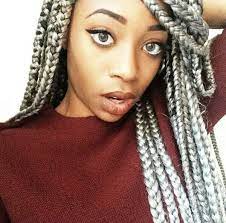 Gray Box Braids Silver Hair Silver Grey Hair Protective Hairstyles For Natural Hair