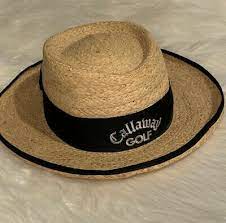 Vintage Biltmore Callaway Golf Straw Hat Women S Size L Xl Sun Leisure Black Bow Ebay Black Bow Ebay Shopping Straw Hat
