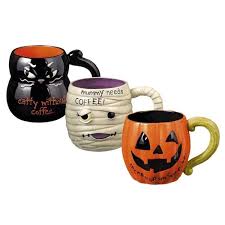 Coffee halloween funny wood sign. Halloween Coffee Mugs Fun Spooky Characters 18 00