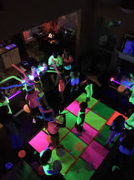 Glow Party Poster Board Dance Floor And Neon Balloons Glow Birthday Party Dance Party Birthday Neon Party