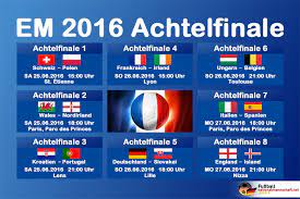Euro 2016 results page on flashscore.com offers results, euro 2016 standings and match details. Em Achtelfinale Fussball Em 2016 Spielplan Fussball Em 2016
