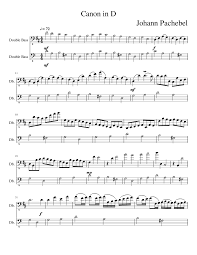 Here you can download free sheet music for: Canon In D Bass Clef Sheet Music For Contrabass String Duet Musescore Com