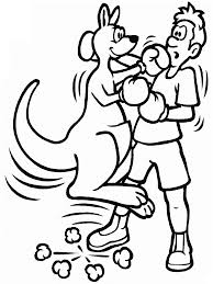 About the animals coloring pages do you have a little animal lover at home? A Guy Fighting With A Kangaroo Coloring Page Free Printable Coloring Pages For Kids