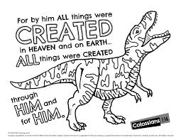 Rex were one of the biggest meat eaters. T Rex Coloring Page Kids Enjoying Jesus