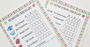 Kids Routine Checklists To Make School Days Easy Free