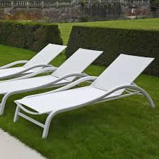 Gecko Jardin Bain De Soleil En Aluminium Et Textilene Blanc Lazuli Pas Cher Achat Vente Transats Chaises Longues Rueducommerce