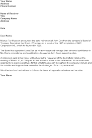 Beautiful announcements anyone can create. Announce An Employee S Retirement Letter Sample Free Download