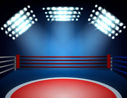Generally bouts take place in a ring that is 18 to 22 feet (5.5 to 6.7 metres) square and surrounded by four strands of rope. Free Vector Boxing Ring Spotlights Composition