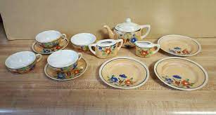 1940 S Nagoya Made In Japan Child S Toy Tea Set For Four Some Pieces Missing Toy Tea Set Childrens Tea Sets Tea Sets For Sale