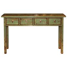 This table is made of wood and wood veneers and mdf. 1940s Asian Green Console Table Diy Sofa Table Diy Sofa Table Easy Console Table