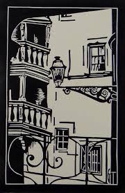 Geraldine Theurot Escalier A Vis Hotel Terrier De Santans Dole 39 Linogravure Gravure Artiste