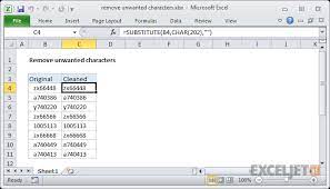 How do you remove values from excel? Excel Formula Remove Unwanted Characters Exceljet