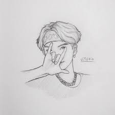 Pin By H20 On A R T In 2020 Bts Drawings Kpop Drawings Fan Art Drawing
