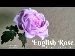 Tutorial Bunga English Rose Dari Kain Flanel Diy English Rose Felt Flower Youtube Felt Flower Tutorial Felt Flowers Felt Roses
