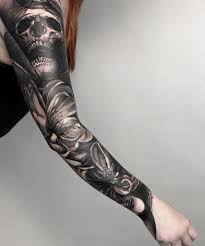 This arm sleeve tattoo depicts the japanese oni, or a japanese monster, along with a dragon. 37 Awesome Sleeve Tattoo Ideas Ideasdonuts