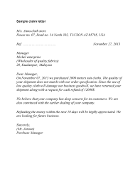 How to reply employer false allegation of damaging office equipment sample letter. 49 Free Claim Letter Examples How To Write A Claim Letter
