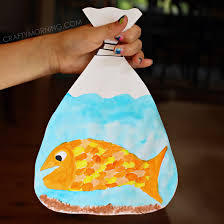 Goldfish In A Bag Painting Kids Craft Crafty Morning Kids Painting Crafts School Crafts Crafts