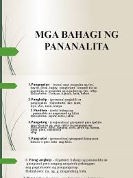 Study flashcards on filipino 10: Mga Bahagi Ng Pananalita