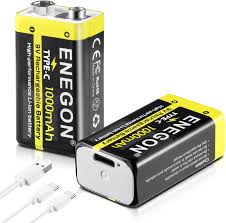 USB-C Rechargeable 9V Batteries