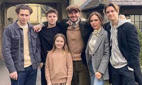 The Beckham Clan Pose For A Very Gentrified New Year S Day Family Photo In The Cotswolds Daily Mail Online