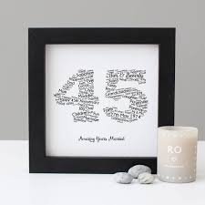 Funny 45th wedding anniversary gifts. Personalised 45th Wedding Anniversary Gift By Hope And Love Notonthehighstreet Com