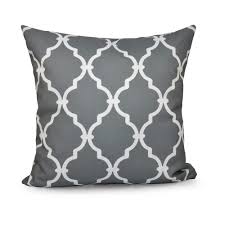 E By Design 16 In X 16 In Trellis Grey Decorative Pillow Gray Decorative Pillows Printed Throw Pillows Grey Decorative Pillow