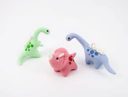 Press a small object into the dough. Tiny Dinosaurs Charm Mini Clay Dinosaur Necklace Cute Animal Etsy