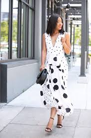 Black And White Polka Dot Maxi Dress Topshop Mix Polka Dot Dress Www Jadore Fashion Com Polka Dot Maxi Dresses Black Fashion Bloggers White Polka Dot Dress