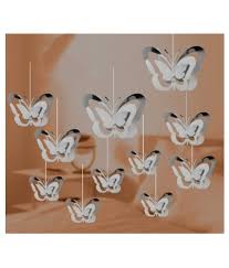 Throw a beautiful butterfly theme birthday party with butterfly decorations, butterfly plates, & more. Silver Glistening Mirror Like 3d Hanging Butterfly Garland Kit For Happy Birthday Anniversary New Year Events Party Decorations Butterfly Theme Birthday Party Decor Buy Silver Glistening Mirror Like 3d Hanging