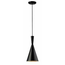 Canarm Rocco 1 Light Black Pendant Ipl183b01bk The Home Depot In 2020 Pendant Light Black Pendant Light Black Pendant Light Kitchen