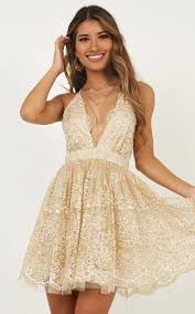 Spring Fling Dress Drop Of Magic Dress In Gold Produced Spring Fling Dress In 2020 Short Sparkly Dresses Spring Fling Dress Homecoming Dresses