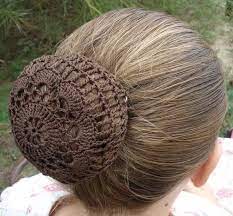 Hair Net Bun Cover Crocheted Brown Flower Style Amish Etsy In 2020 Hair Nets Homemade Hair Products Crochet Hair Styles