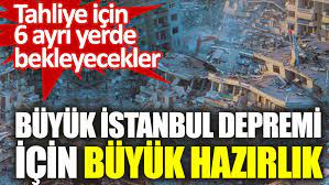 İstanbul için tüm hazırlıklar 7,5 büyüklüğünde bir depreme göre yapıldı. Buyuk Istanbul Depremi Icin Buyuk Hazirlik Tahliye Icin 6 Ayri Yerde Bekleyecekler