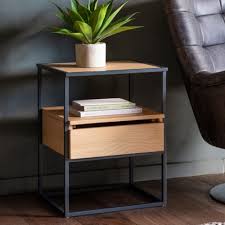 Shop for drawers side table online at target. Gallery Direct Balham 1 Drawer Side Table Black Oak Leader Furniture