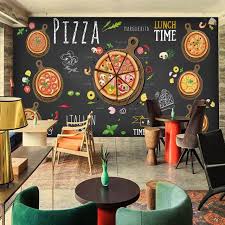 Online Shop Custom Wall Mural Pizza Shop Hand Painted Abstract Pizza 3d Photo Wallpaper Cafe Dessert Custom Wall Murals 3d Wallpaper For Walls Pizzeria Design