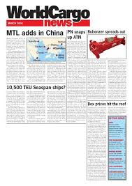 Operates as a subsidiary of ijm corpotation berhad. Wcn March Front Page Worldcargo News Online