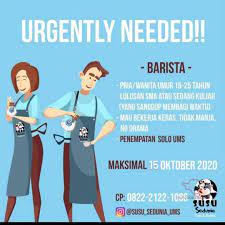 Lowongan kerja internship pt pertamina group tahun 2021. Lowongan Kerja Barista Susu Sedunia Ums Solo Info Loker Solo