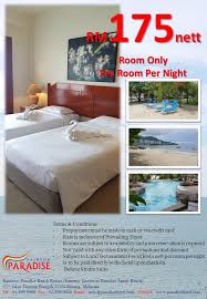 You can find numerous hotels in penang under different categories and rainbow paradise beach resort penang is one the best hotel under its category. Rainbow Paradise Beach Resort Room Promo