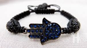 Bracelet Shamballa Noir Avec Khomsa Et 2 Boules En Cristal Noir Modele Reglable Prix 22dt Exclusive By Haccesso Mens Bracelet Hamsa Hand Hand Of Fatima