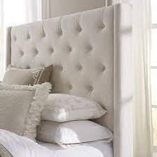 At 72 high, the statuesque profile is a beautiful choice when you want drama and your favorite fabric to be center stage. Wingback Button Tufted Cream Upholstered Headboard