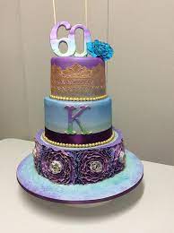 Pink watercolour buttercream single tier 60th birthday cake. 60th Birthday Cake Cake By E8tcake Cakesdecor