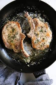 While pork is browning, combine remaining ingredients and cook in microwave until soft and liquid, about one minute. Garlic Butter Pork Chop Recipe Ready In Just 15 Minutes The Forked Spoon