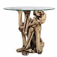 Skull Table Inkedmag Inked Skeleton Decor Weird Furniture Gothic Furniture Gothic Home Decor